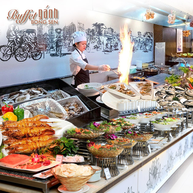 Buffet Gánh Palace Nguyễn Huệ - Hải Sản 3 Miền - Trưa Cả Tuần