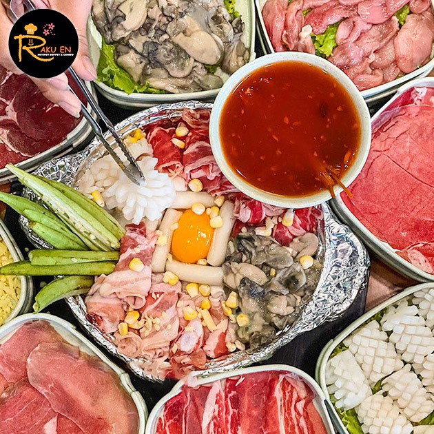 Rakuen Hotpot - Buffet Lẩu Sệt Hải Sản, Bò Mỹ - Free Quầy Line