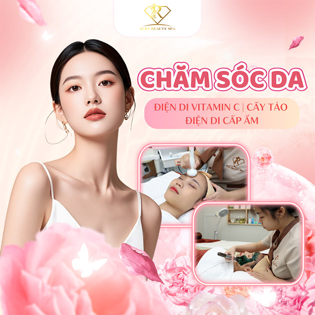 Ruby Beauty Spa - Điện Di Vitamin C/ Cấy Tảo/ Cấp Ẩm