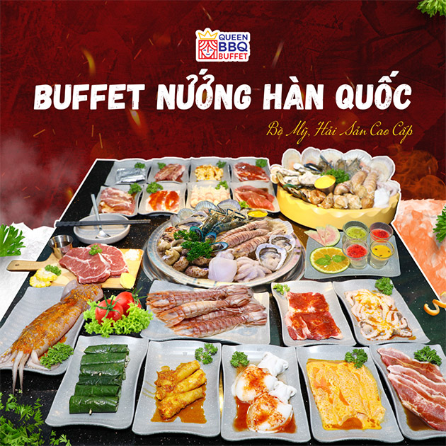 Queen BBQ - Buffet Nướng Hàn Quốc Bò Mỹ, Hải Sản Cao Cấp