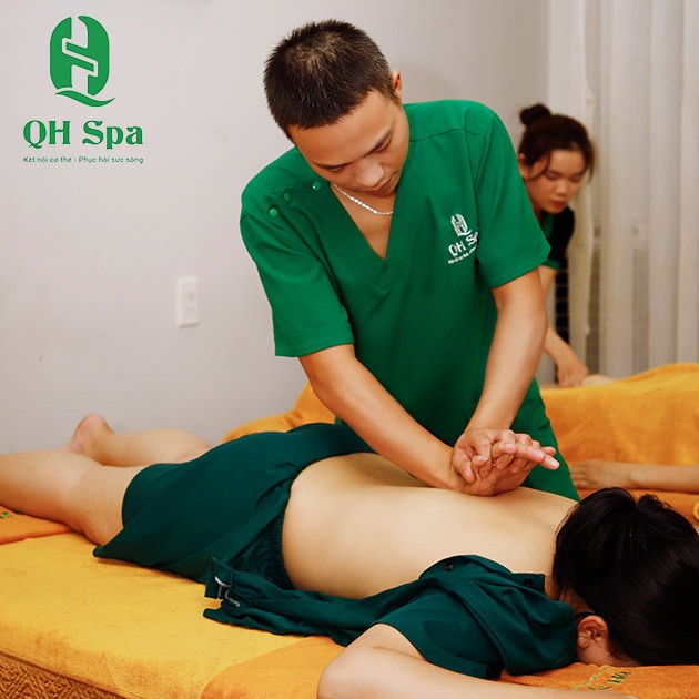 QH Spa - Cạo Gió Mặt Đả Thông Kinh Lạc/ Trị Liệu Cổ, Vai, Gáy