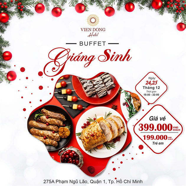 Viễn Đông - Buffet Giáng Sinh 24/12 & 25/12 - Tôm,  Bò, Gà Tây