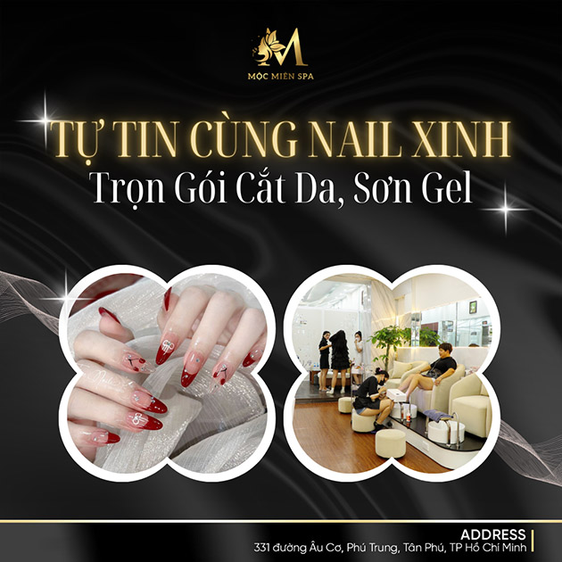 Mộc Miên Spa - Trọn Gói Nail Đẹp Đón Tết - Cắt Da, Sơn Gel