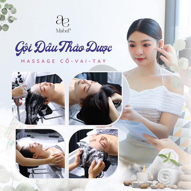 Mabel Facial - Gội Đầu + Massage Cổ, Vai, Tay 45P