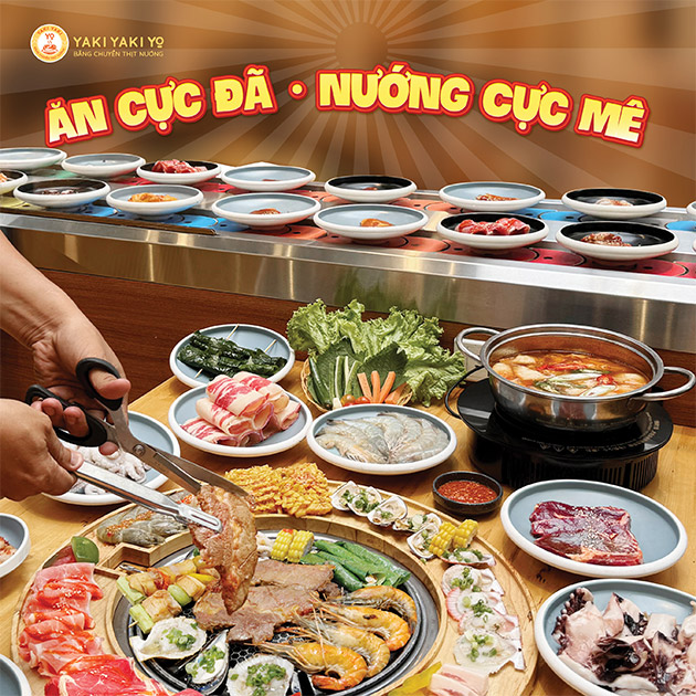 Yaki Yaki Yo - Buffet Băng Chuyền Nướng Thả Ga Hơn 60 Món Hải Sản