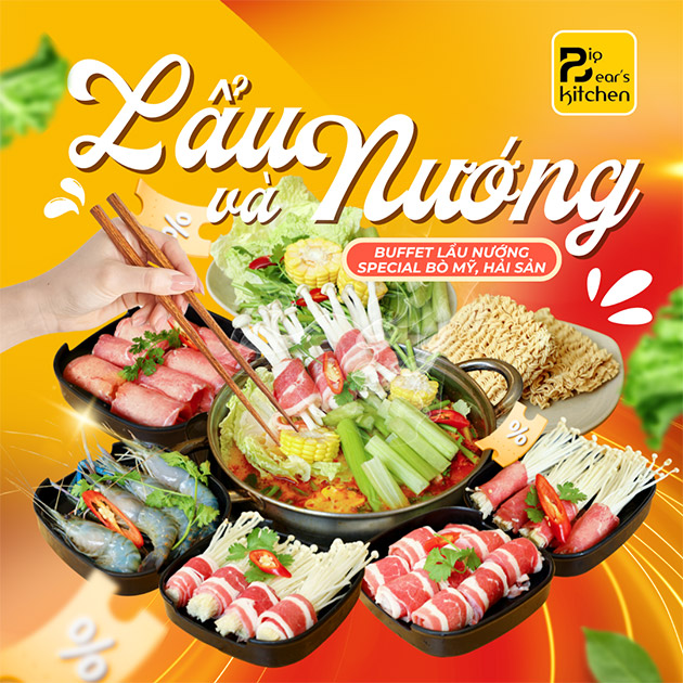 Pig Bear' Kitchen - Buffet Lẩu Nướng Special Bò Mỹ, Hải Sản