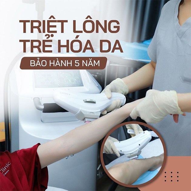 Chou Clinic - Triệt Lông + Trẻ Hóa Da - 20 Lần + Bảo Hành 5 Năm
