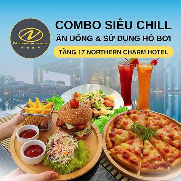 Northern Charm Hotel - Set Menu + Vé Bơi Cho 1 - 2 Khách