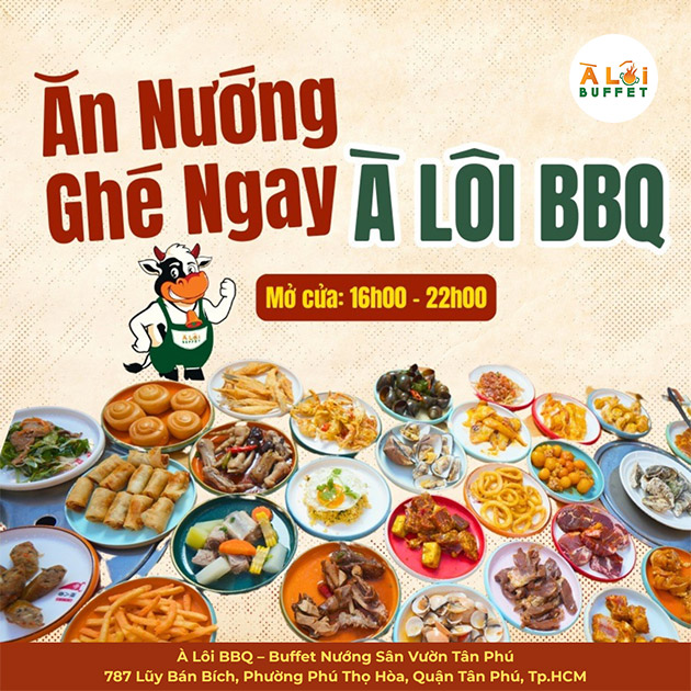 À Lôi BBQ - Buffet Nướng Hải Sản, Tôm Càng Vớt Hồ
