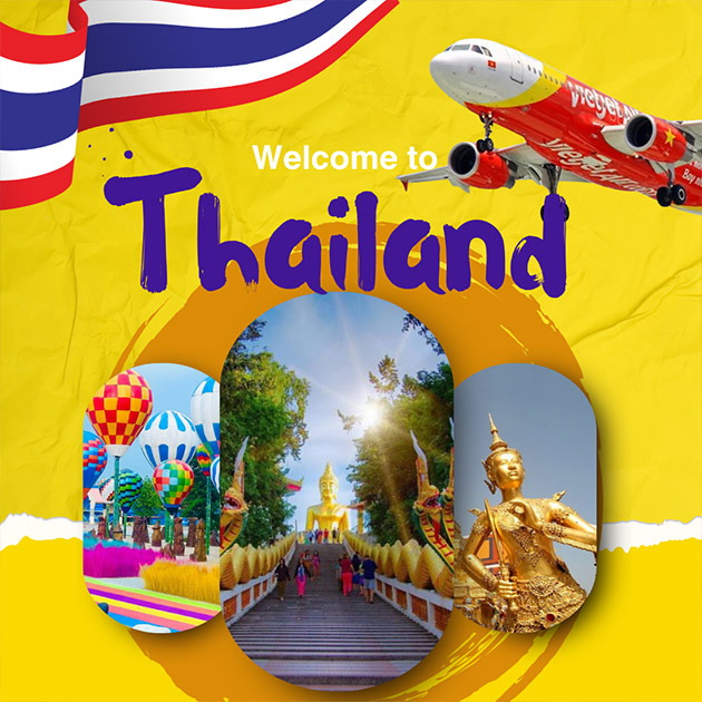 Tour Thái Lan - Bangkok - Pattaya - Nong Nooch - Art 5N4Đ - Bay VJ