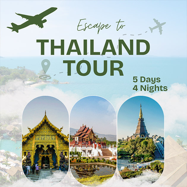 Tour Thái Lan 5N4Đ - Voucher Giảm Giá 300.000Đ