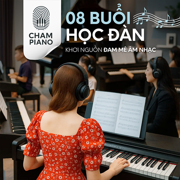 Chạm Piano - Khóa Học Đàn 8 Buổi Cho Người Lớn Và Trẻ Em