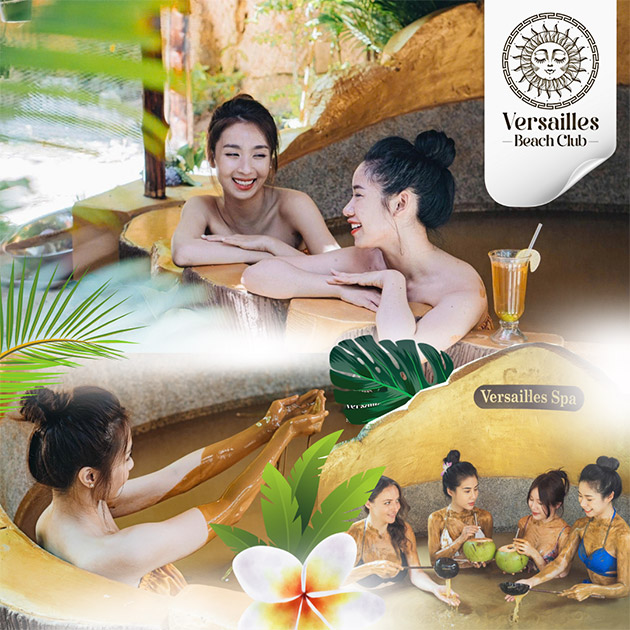 Versailles Mud Bath - Tắm Bùn Khoáng Nóng + Xông Hơi 60 Phút
