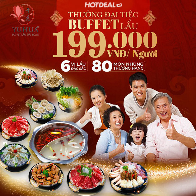 Yuhua Lê Văn Sỹ - Buffet Lẩu Đài Loan Hơn 80 Món Nhúng