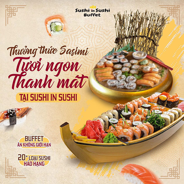 Sushi In Sushi - Buffet 40 Món Nhật Tinh Hoa Không Giới Hạn