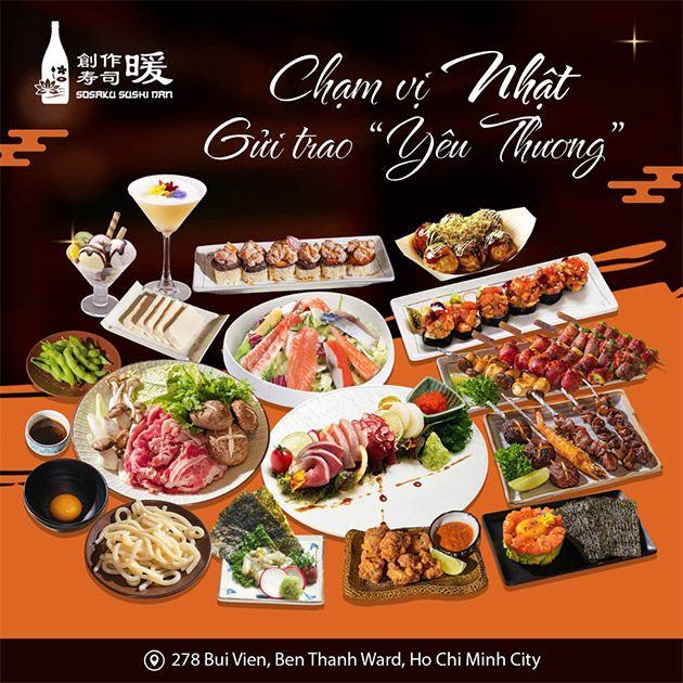 Sosaku Sushi Dan - Set Món Nhật Hoàn Hảo Cho Buổi Hẹn Trọn Vẹn