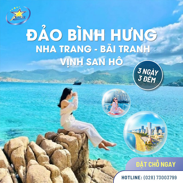 Tour Bình Hưng - Nha Trang 3N3Đ - Bãi Tranh - Vịnh San Hô
