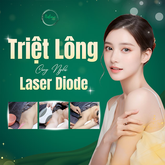 Nature Beauty - Triệt Lông Nách/ Mép CN Laser Diode 1 Buổi