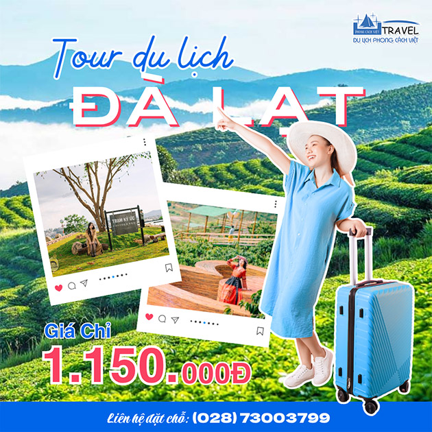 Tour Đà Lạt 2N2Đ - Dapa Hill - Trạm Kí Ức - Mê Linh Coffee - DL009