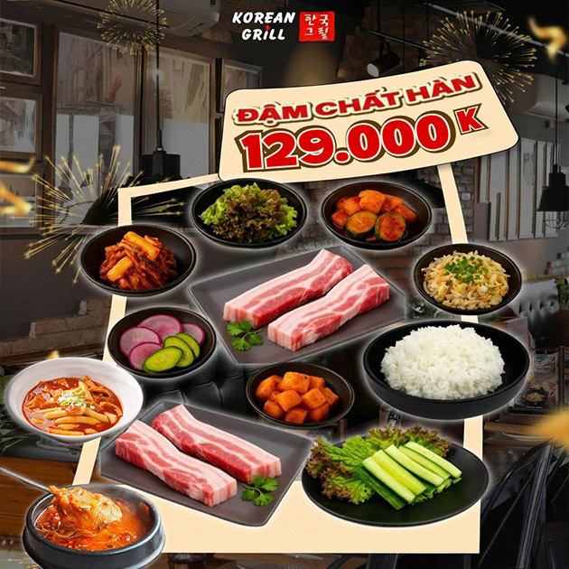 Korean Grill - Combo Thịt Nướng Hàn Quốc Tặng Panchan 9 Món
