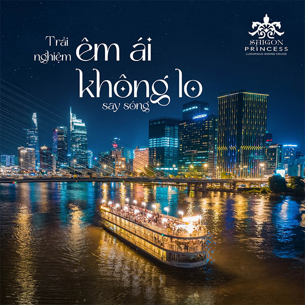 Du Thuyền Sai Gon Princess 5 Sao - Set Menu + Ngắm Sông Sài Gòn