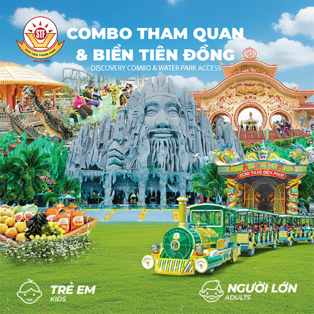 Suối Tiên - Combo Vé Cổng + Trò Chơi Biển Tiên Đồng - Ngọc Nữ
