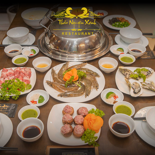 Thảo Nguyên Xanh - Set Lợn Mẹt/ Lẩu Hơi Cho 4 Người