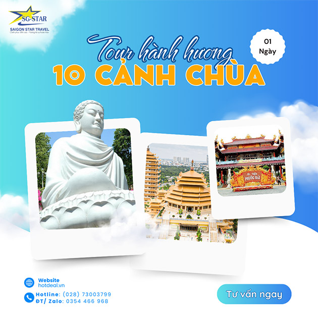 Tour Hành Hương Vũng Tàu 1 Ngày Viếng 10 Cảnh Chùa