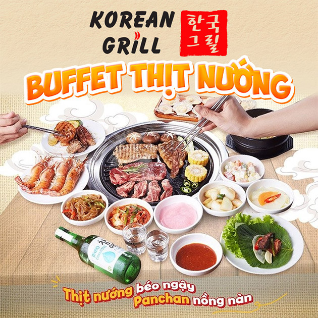 Korean Grill - Buffet Mọi Nhà Thịt Nướng Hàn Quốc Không Giới Hạn