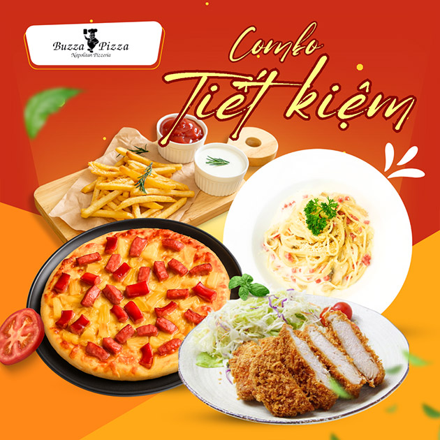 Buzza Pizza - Combo Tiết Kiệm 4 Món Cho 2 Người
