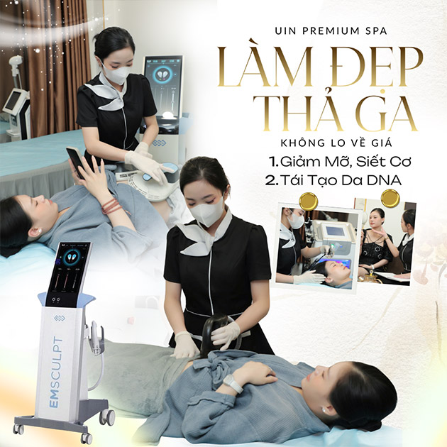 Uin Premium Spa - Giảm Mỡ, Siết Cơ/ Tái Tạo Da DNA Cá Hồi Luxury