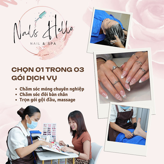 Nails Hello - Trọn Gói Chăm Sóc Móng/ Đôi Bàn Chân/ Gội Đầu