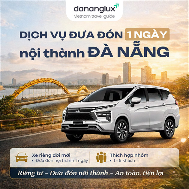Dịch Vụ Xe Đưa Đón Nội Thành Đà Nẵng 1 Ngày