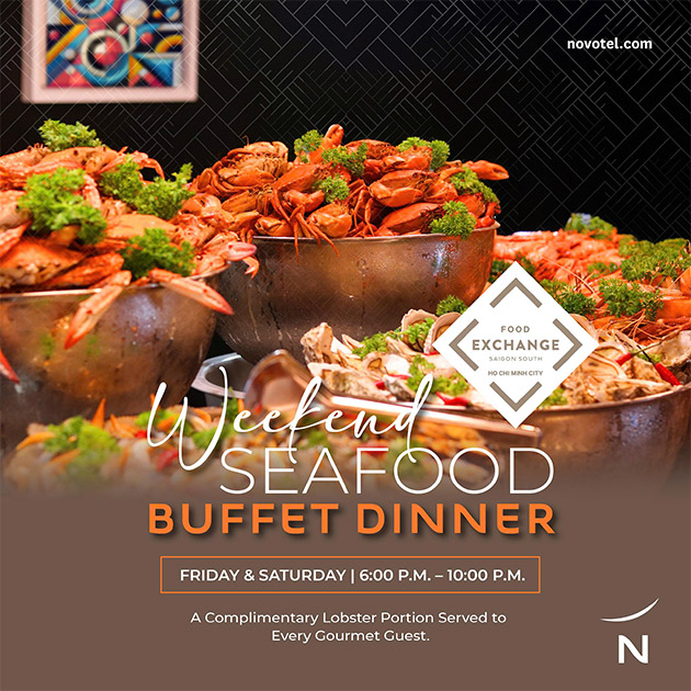 Novotel - Phú Mỹ Hưng - Buffet Hải Sản Cua, Ghẹ Tặng Tôm Hùm