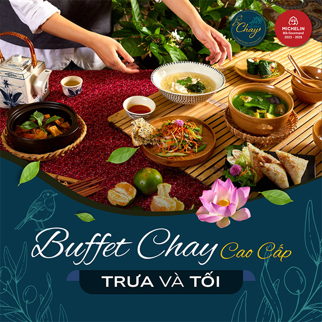 Chay Garden - Buffet Ẩm Thực Chay Trưa/ Tối Cao Cấp
