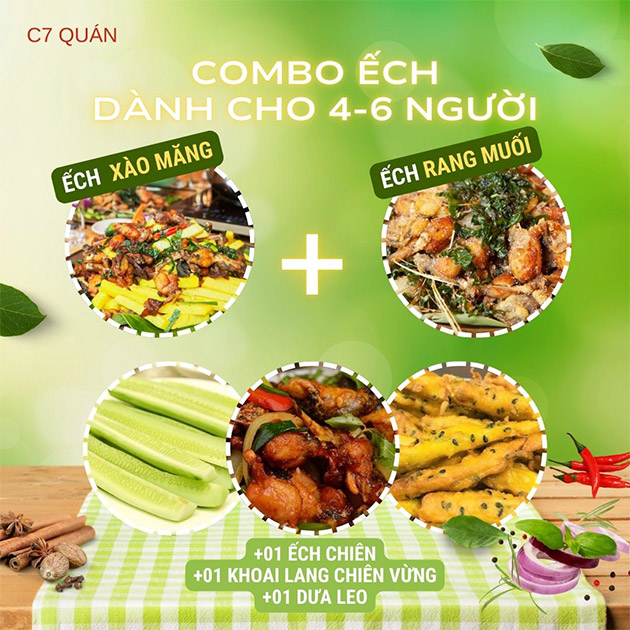 C7 Quán -  Combo Ếch Dành Cho 4-6 Người - Ship Tận Nơi