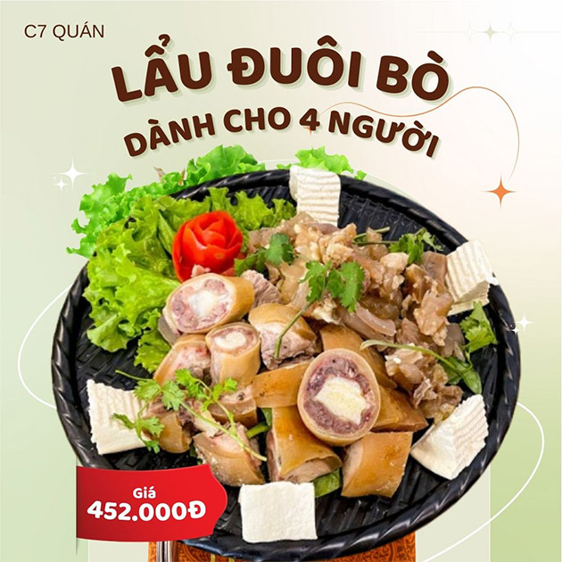 C7 Quán - Lẩu Đuôi Bò Dành Cho 4 Người - Ship Tận Nơi