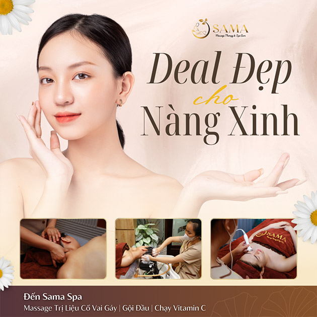 Sama Spa - Massage Body/ Trị Liệu Cổ Vai Gáy/ Gội Đầu 120'