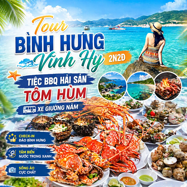  Tour Bình Hưng - Vĩnh Hy 2N2Đ - Tiệc BBQ - Xe Giường Nằm - BD012