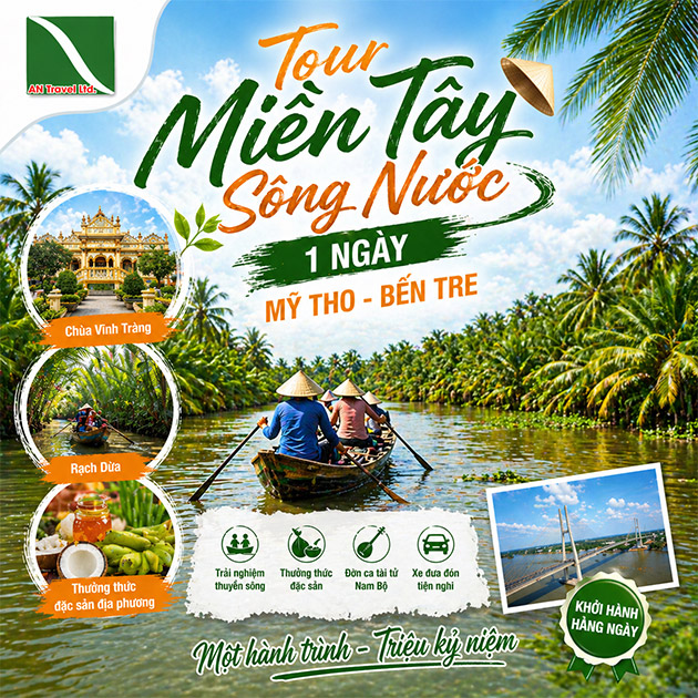Tour Miền Tây Sông Nước 1 Ngày - Mỹ Tho - Bến Tre
