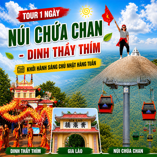 Tour 1 Ngày - Núi Chứa Chan - Gia Lào - Dinh Thầy Thím - HH015