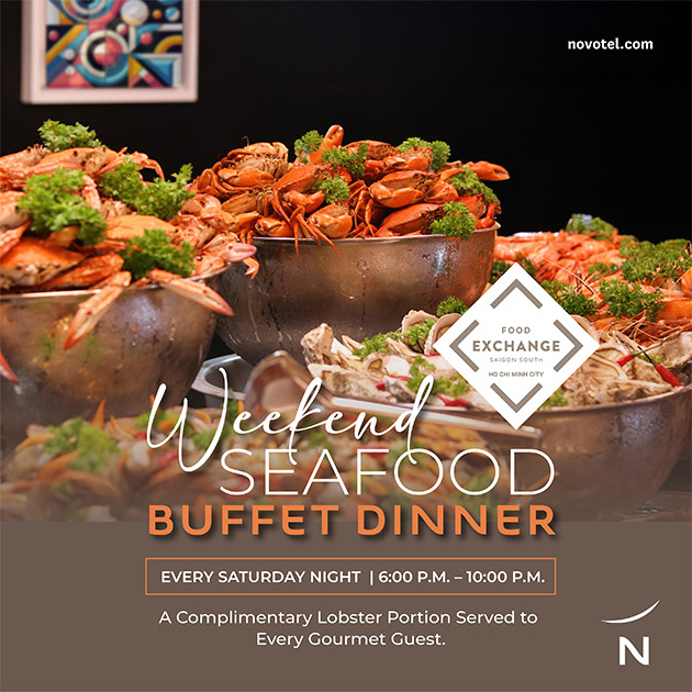 Novotel - Phú Mỹ Hưng - Buffet Hải Sản Cua, Ghẹ Tặng Tôm Hùm