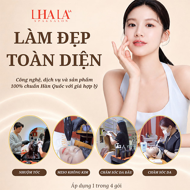 LHALA# Spa & Salon - Nhuộm/ Chăm Sóc Da Đầu/ Meso Không Kim