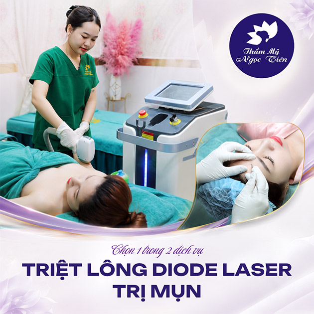 Thẩm Mỹ Ngọc Tiên - 10 Lần Triệt Lông Diode Laser/ Trị Mụn