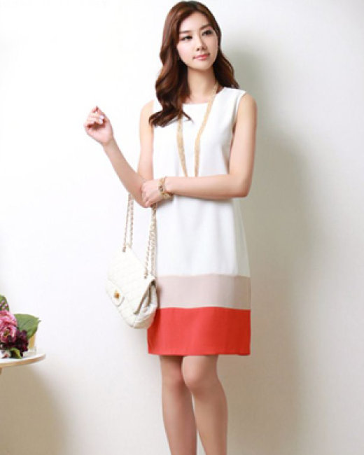 Đầm Suông Trung Niên Phối Màu D3027D mua Online giá tốt  NhaBanHangcom