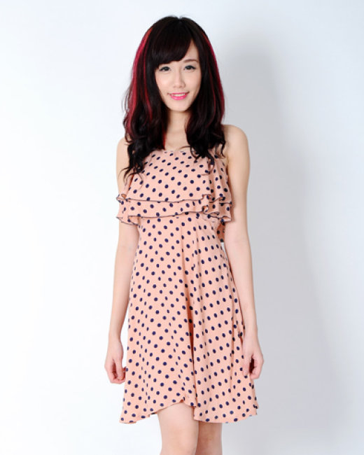 Mua váy chấm bi duyên dáng thanh lịch - Đỏ,L tại Ifashion0110 | Tiki