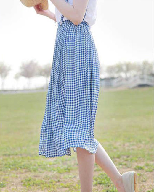 V002 Váy yếm kẻ 2 dây buộc eo ulzzang nhẹ nhàng nữ tính Đầm bầu caro dáng  dài Hàn Quốc cute dễ thương trẻ trung vintage | Lazada.vn