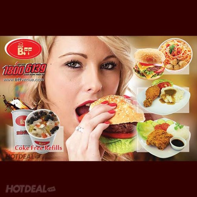 Combo Gà Rán, Hamburger + Nước Uống + Khoai Tây Tại Best Fast Food