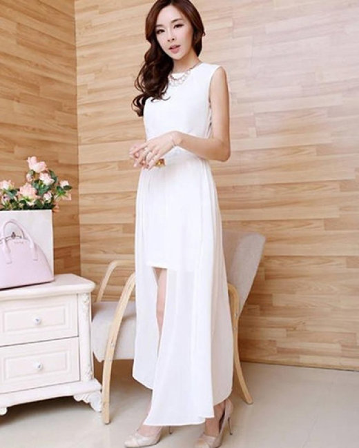 Váy voan trắng 3 tầng tay lỡ / Đầm trắng kỷ yếu dáng xoè tay nơ xinh |  Shopee Việt Nam