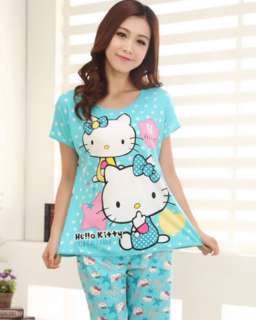 Set đồ ngủ hình mèo Hello Kitty xinh xắn thời trang cho nữ | Shopee Việt Nam